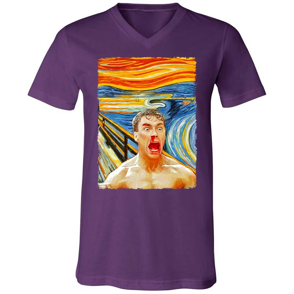 Unisex V-Neck T-Shirt - PJBVXW67 - Team Purple - 10