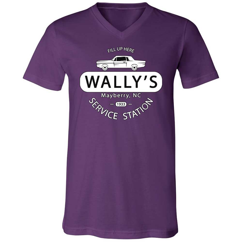 Unisex V-Neck T-Shirt - J6TYQHJC - Team Purple - 10