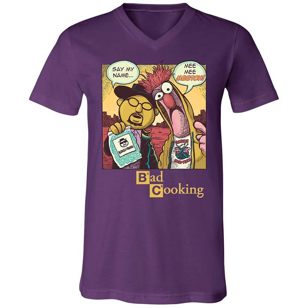Unisex V-Neck T-Shirt - S8NCHHR7 - Team Purple - 10