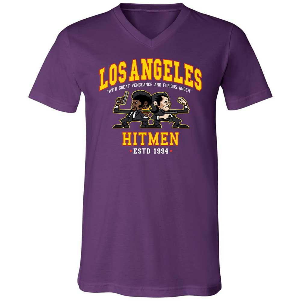 Unisex V-Neck T-Shirt - PL6QXWZZ - Team Purple - 10