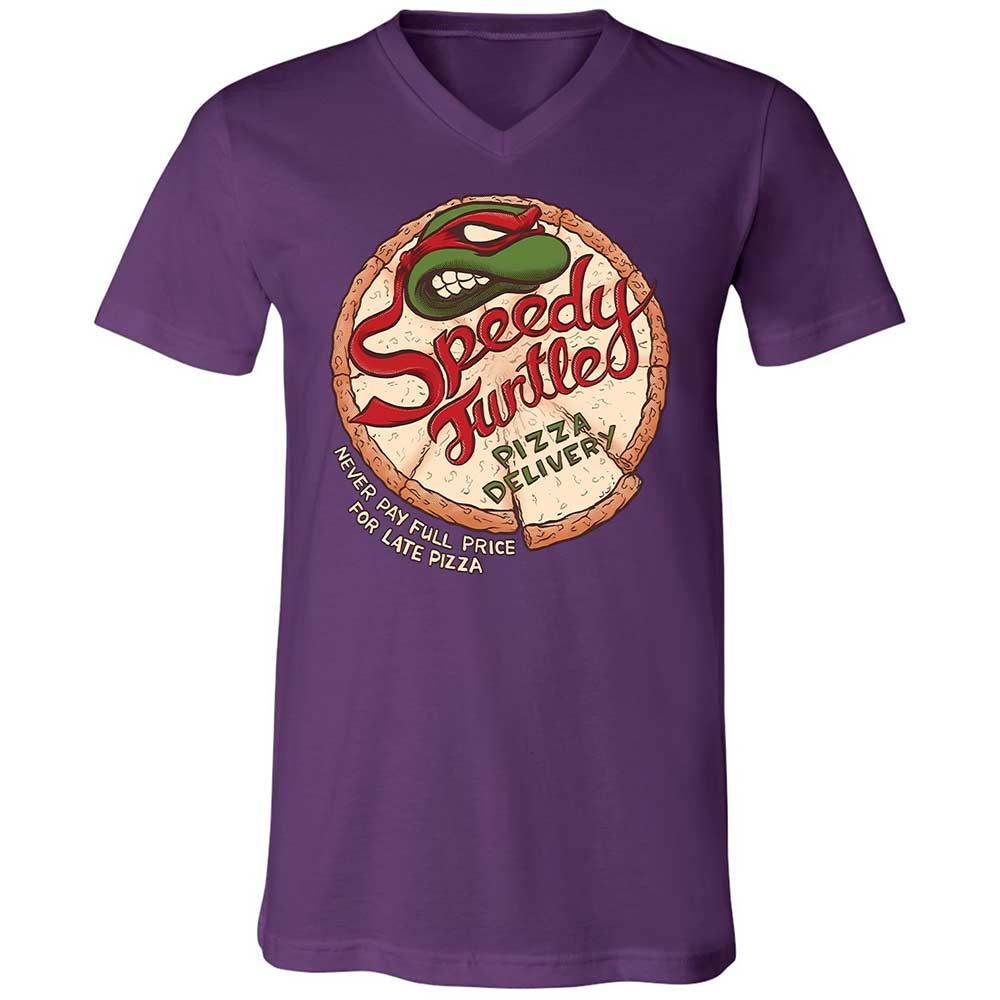 Unisex V-Neck T-Shirt - QTH6DN98 - Team Purple - 10