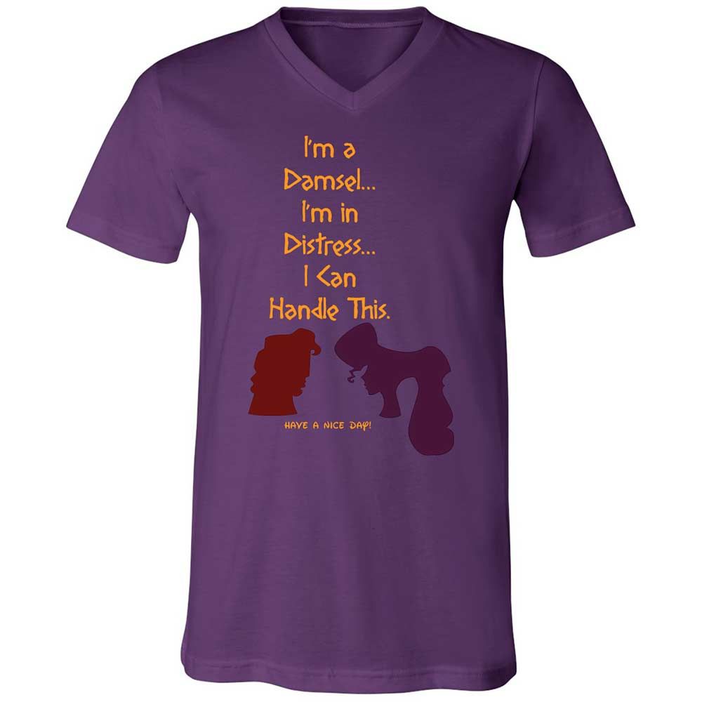Unisex V-Neck T-Shirt - 1HN9TB3K - Team Purple - 10