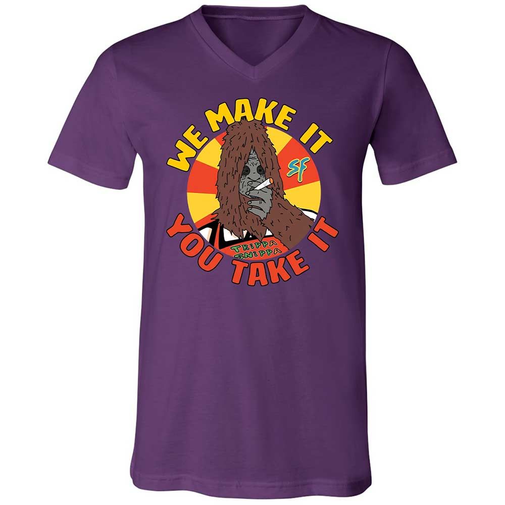 Unisex V-Neck T-Shirt - H43PUMHM - Team Purple - 10