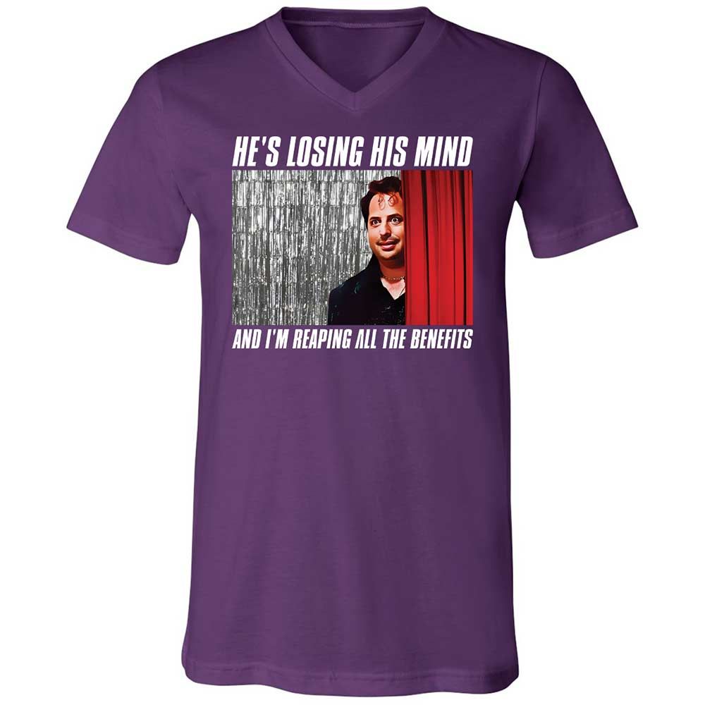 Unisex V-Neck T-Shirt - P4BUF1LH - Team Purple - 10