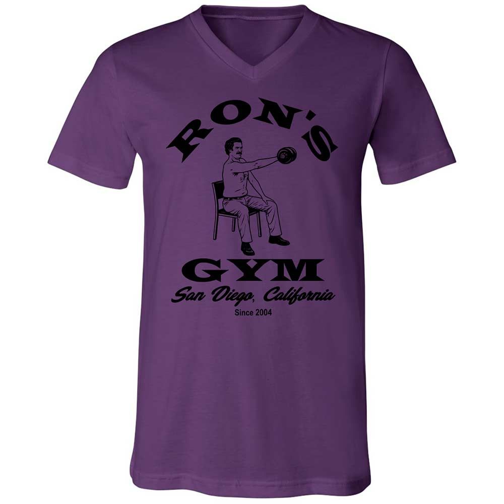 Unisex V-Neck T-Shirt - FQL6P728 - Team Purple - 10