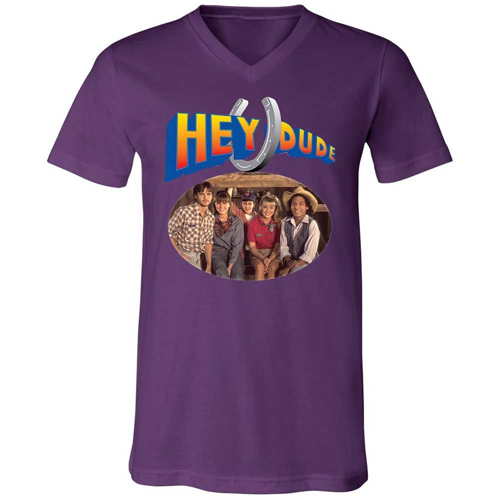 Unisex V-Neck T-Shirt - E2D4SL45 - Team Purple - 10
