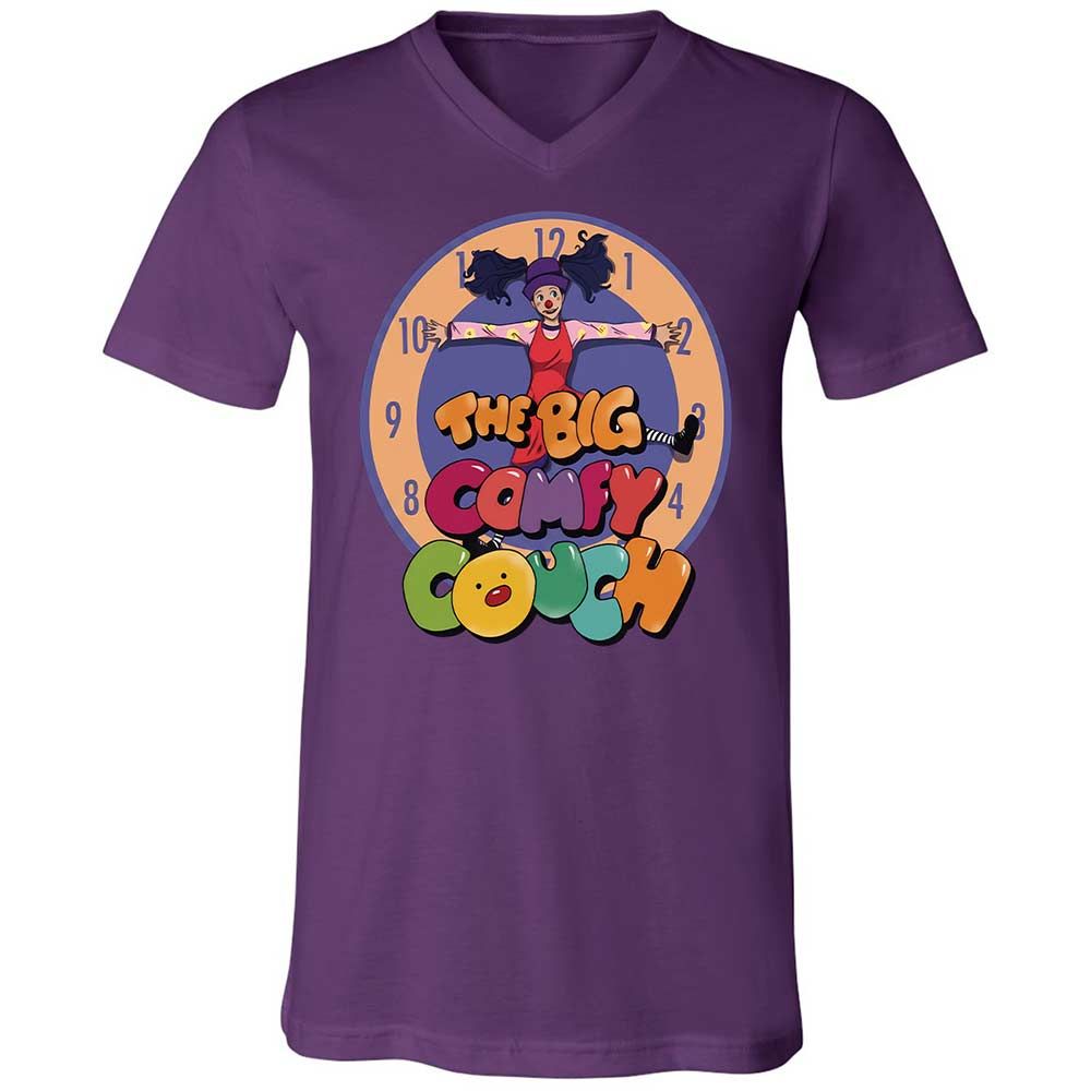 Unisex V-Neck T-Shirt - ZJXEPVL1 - Team Purple - 10
