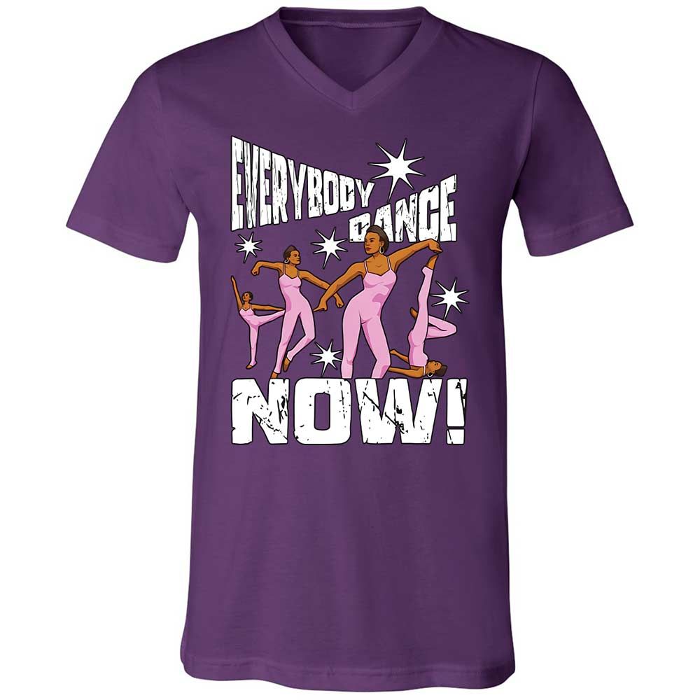 Unisex V-Neck T-Shirt - 9KWT5MVW - Team Purple - 10