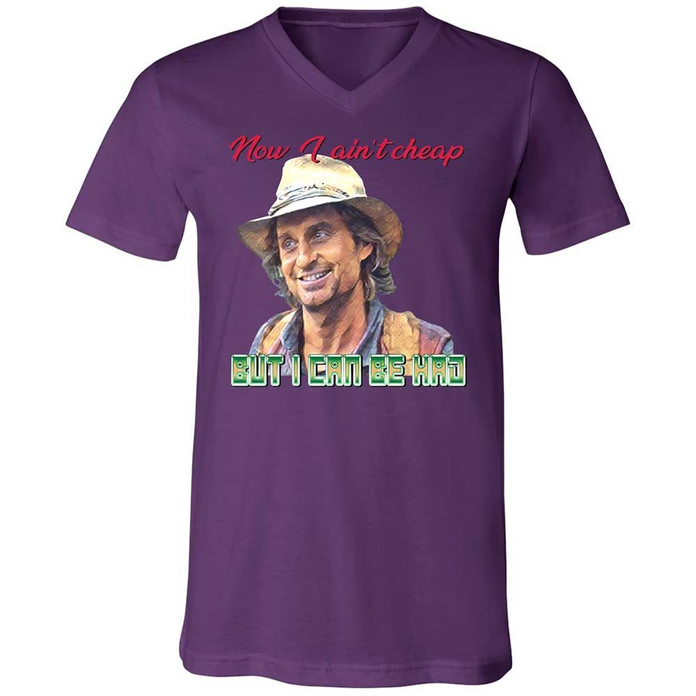 Unisex V-Neck T-Shirt - K7XR39X2 - Team Purple - 10