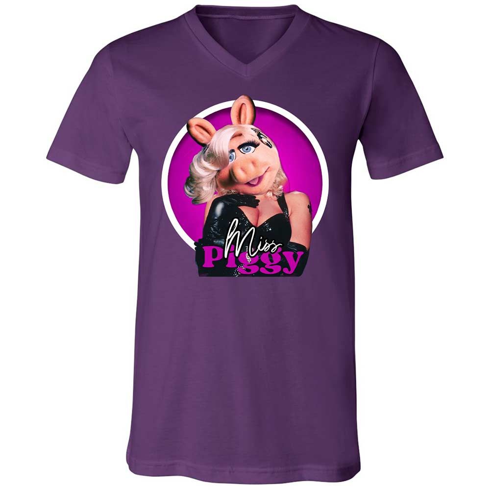 Unisex V-Neck T-Shirt - 8G4XCMEK - Team Purple - 10