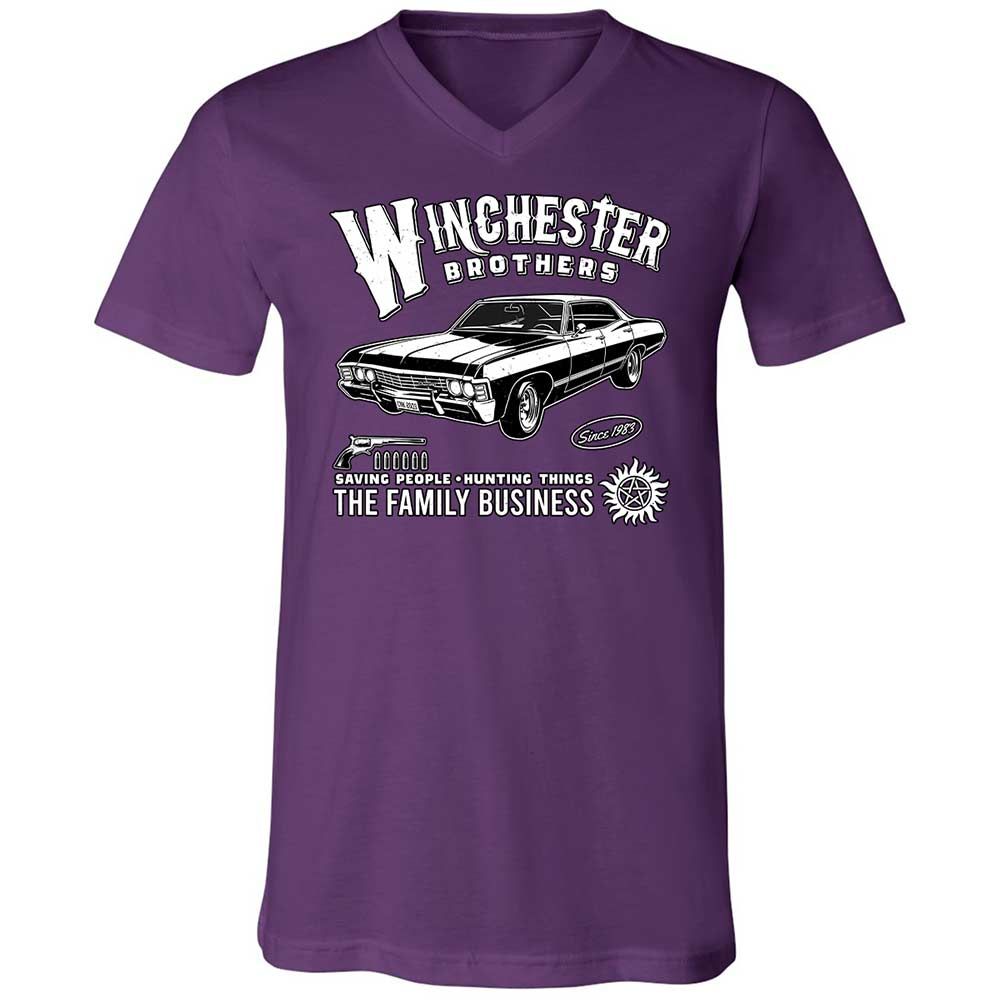 Unisex V-Neck T-Shirt - KAM13VLA - Team Purple - 10