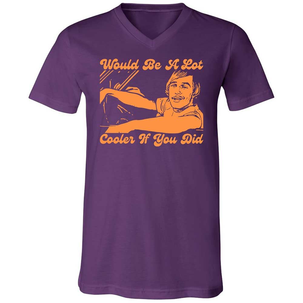 Unisex V-Neck T-Shirt - 6KQKNVX3 - Team Purple - 10