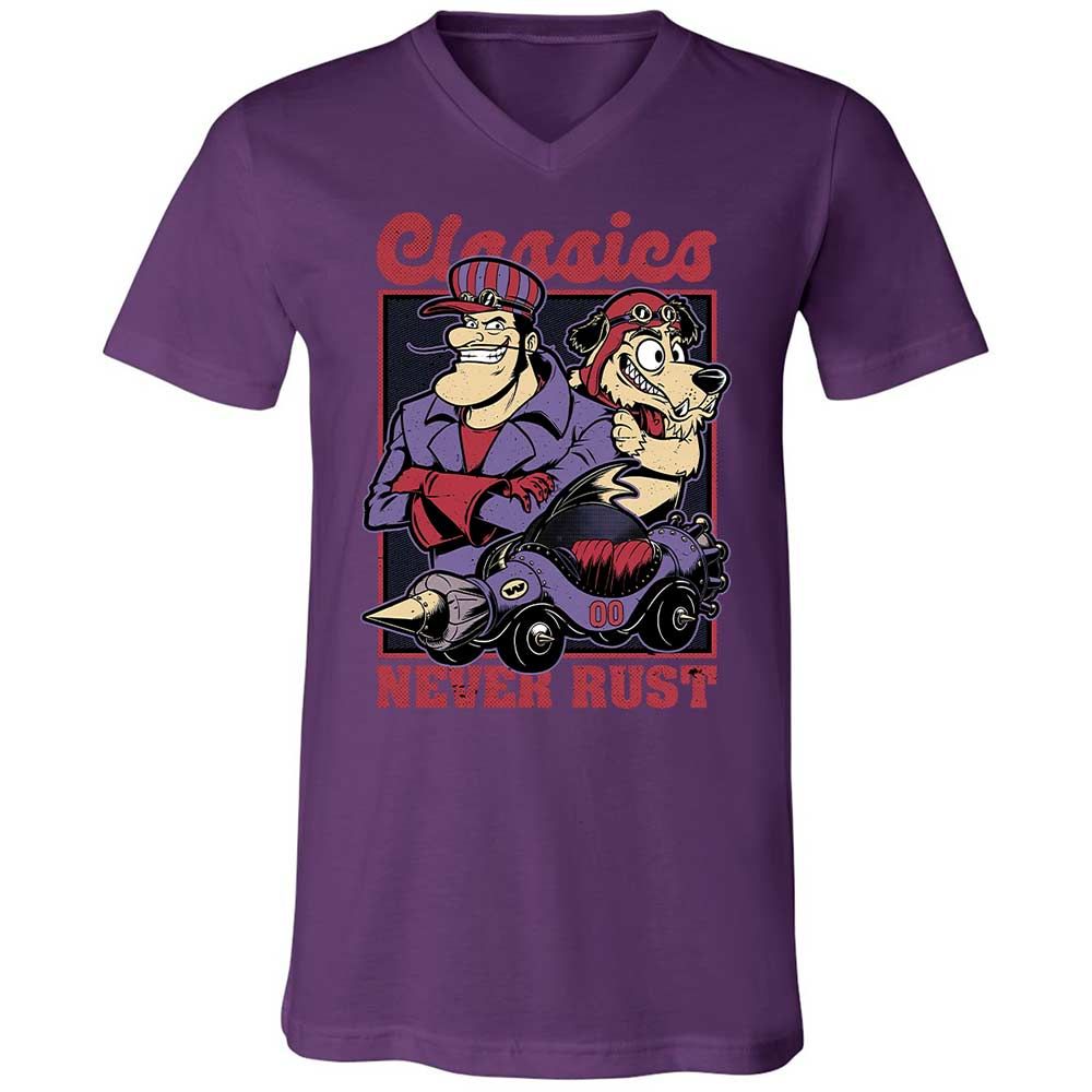 Unisex V-Neck T-Shirt - RBGTEHSV - Team Purple - 10