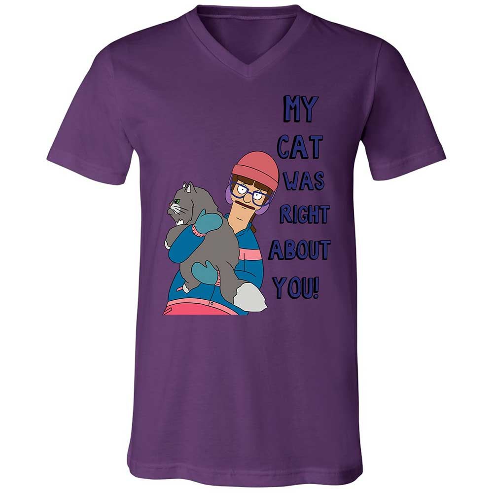 Unisex V-Neck T-Shirt - U7XDX31X - Team Purple - 10