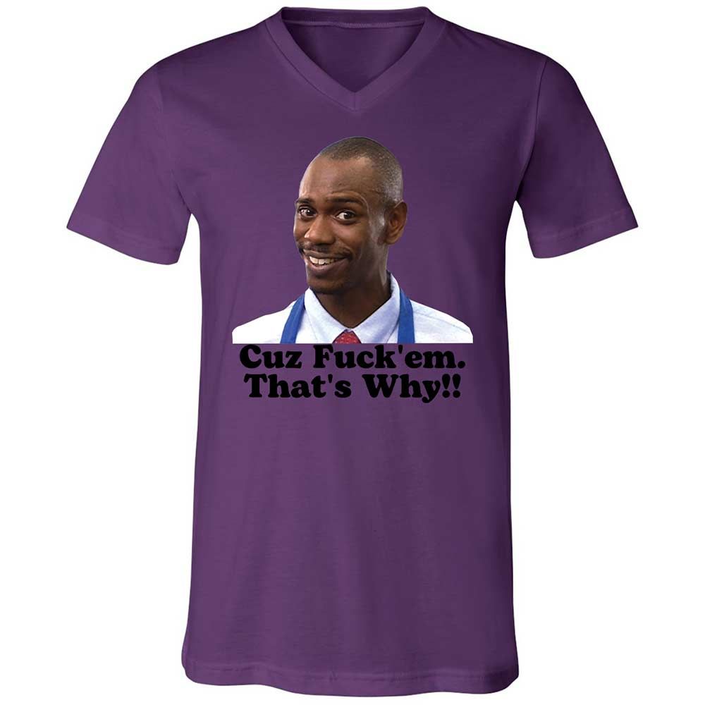 Unisex V-Neck T-Shirt - 3CCZWHEV - Team Purple - 10