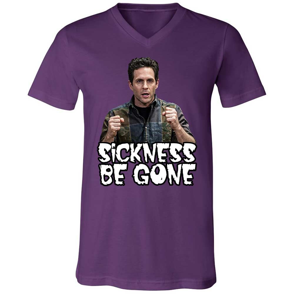 Unisex V-Neck T-Shirt - 5QDSN4E9 - Team Purple - 10