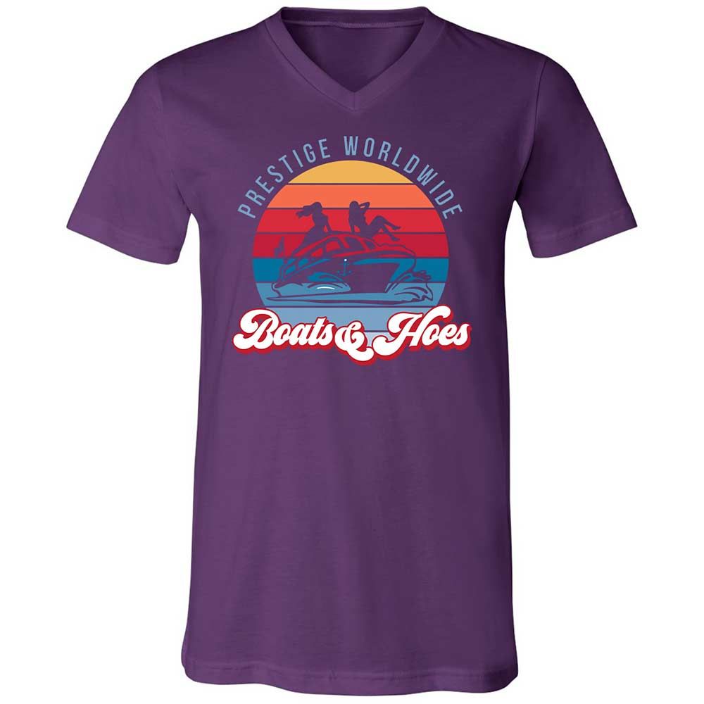 Unisex V-Neck T-Shirt - XWS4Z1VS - Team Purple - 10