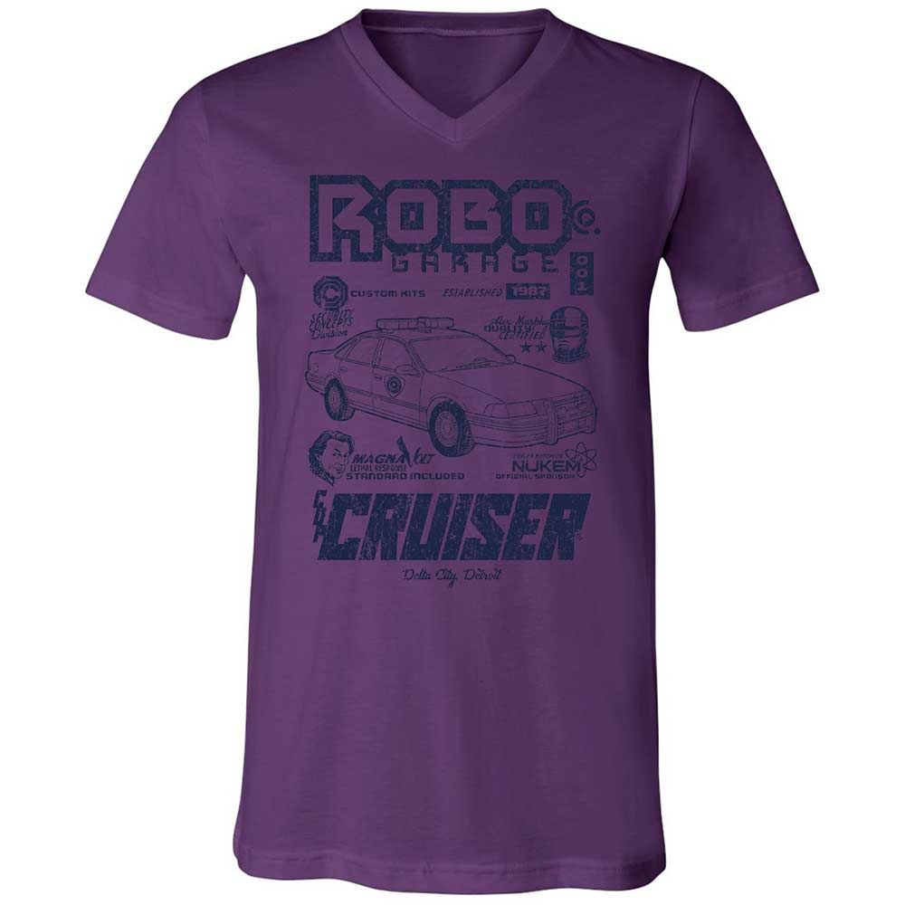 Unisex V-Neck T-Shirt - FU7SPXAV - Team Purple - 10