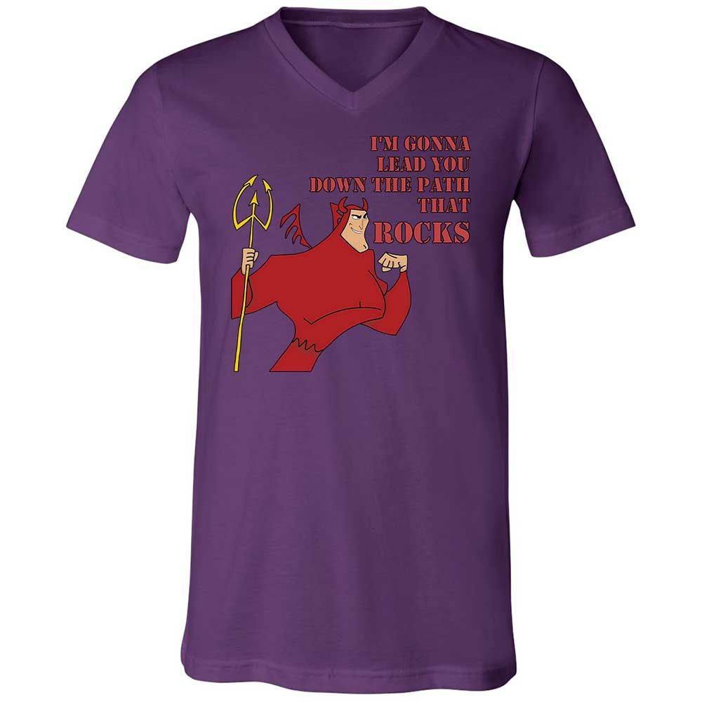 Unisex V-Neck T-Shirt - 7NCTY8E4 - Team Purple - 10