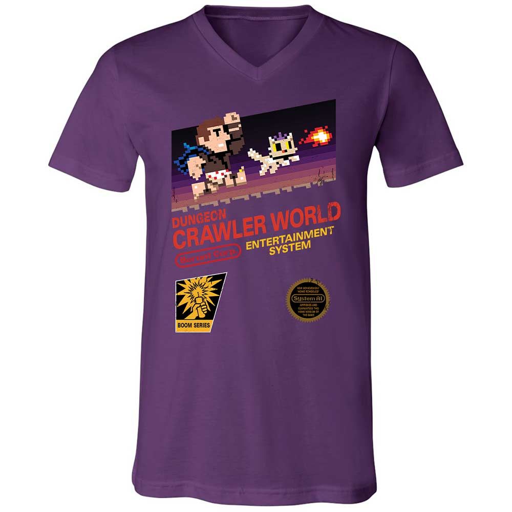 Unisex V-Neck T-Shirt - 4A2XHKXS - Team Purple - 10
