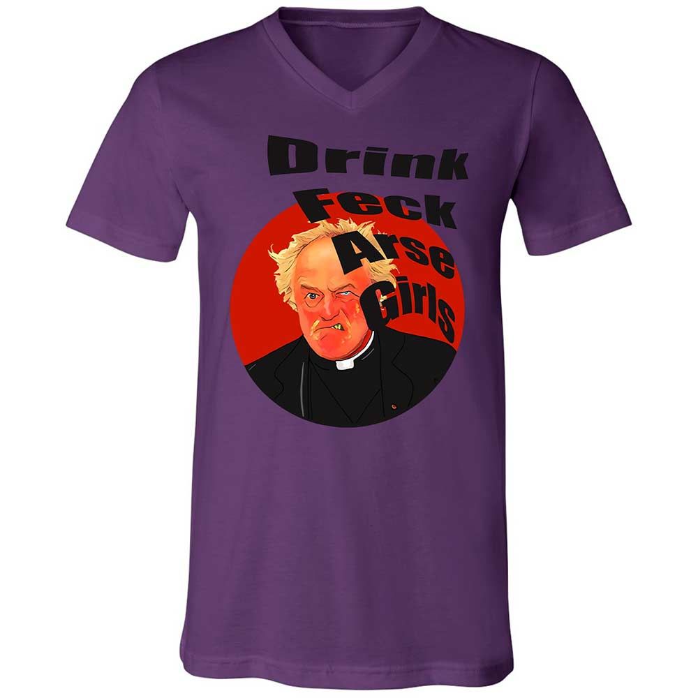 Unisex V-Neck T-Shirt - HTFWXHSP - Team Purple - 10
