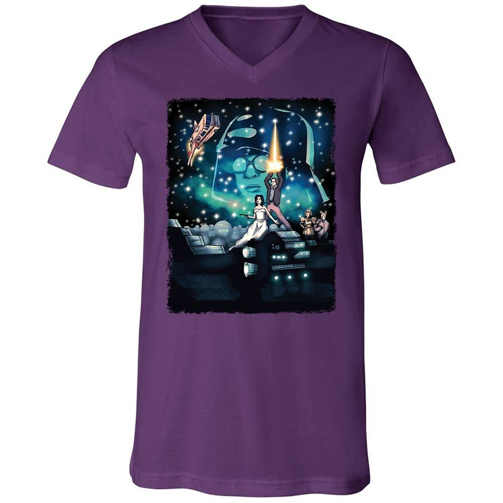 Unisex V-Neck T-Shirt - 5JEGZ8H2 - Team Purple - 10