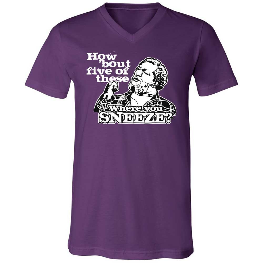Unisex V-Neck T-Shirt - V7N95X4V - Team Purple - 10