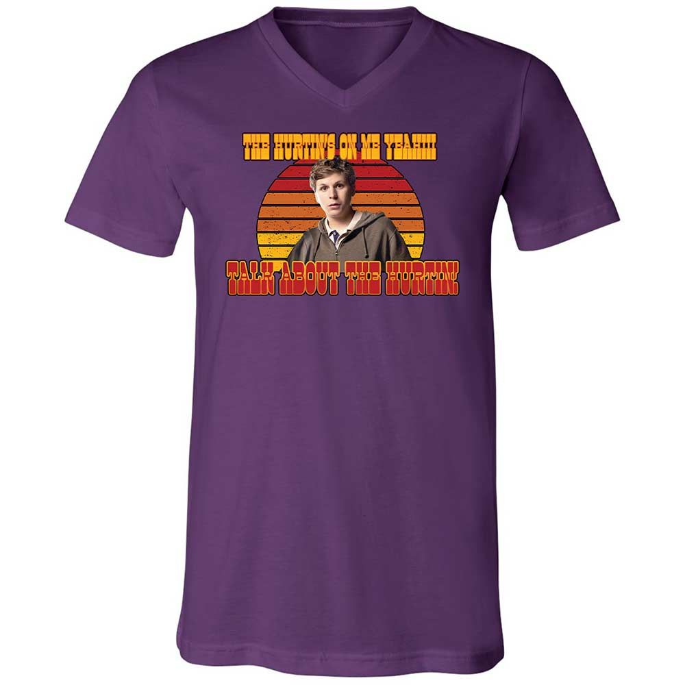 Unisex V-Neck T-Shirt - E3SKWTEG - Team Purple - 10