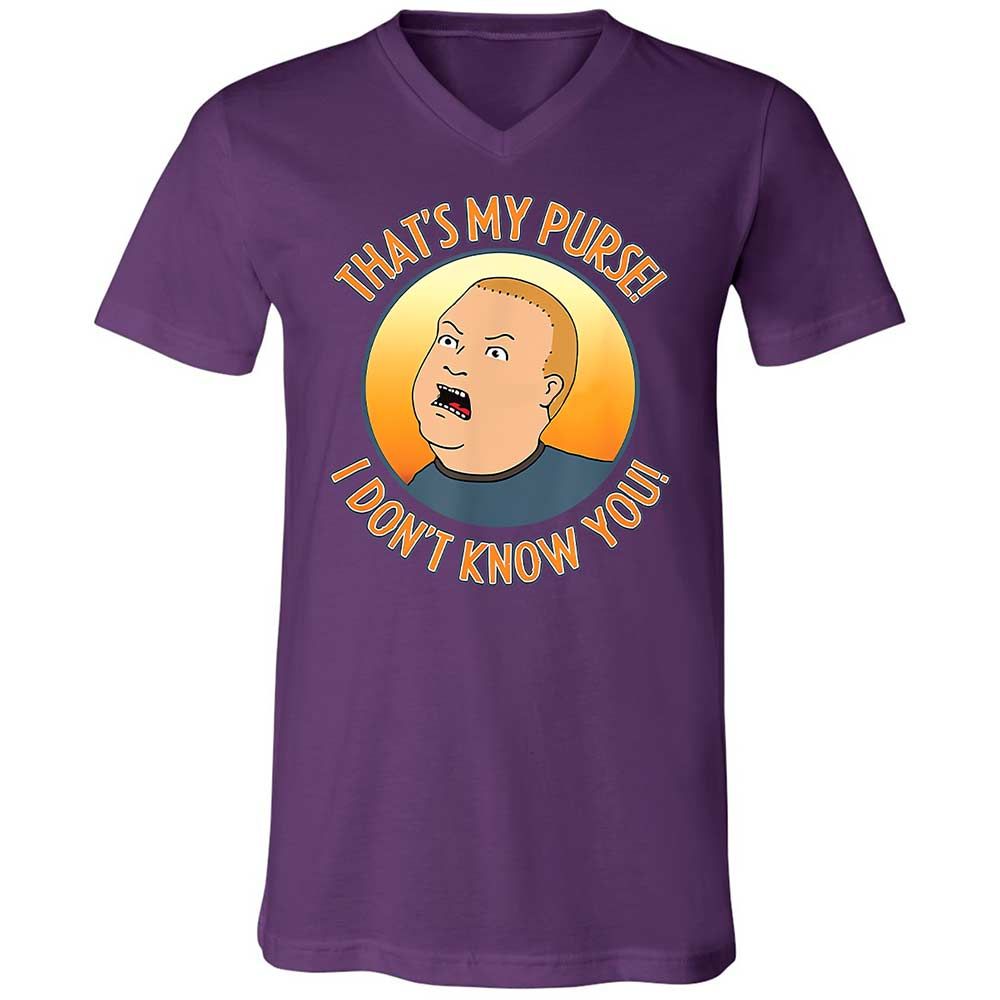 Unisex V-Neck T-Shirt - L65EFU6R - Team Purple - 10