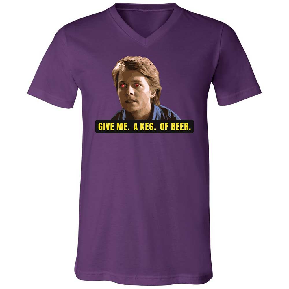 Unisex V-Neck T-Shirt - VJAY7FEY - Team Purple - 10