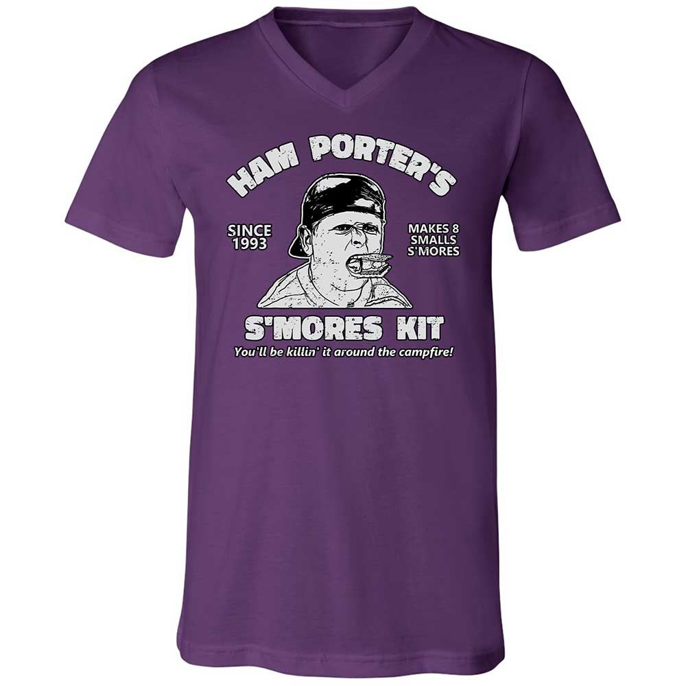 Unisex V-Neck T-Shirt - C6246HY6 - Team Purple - 10