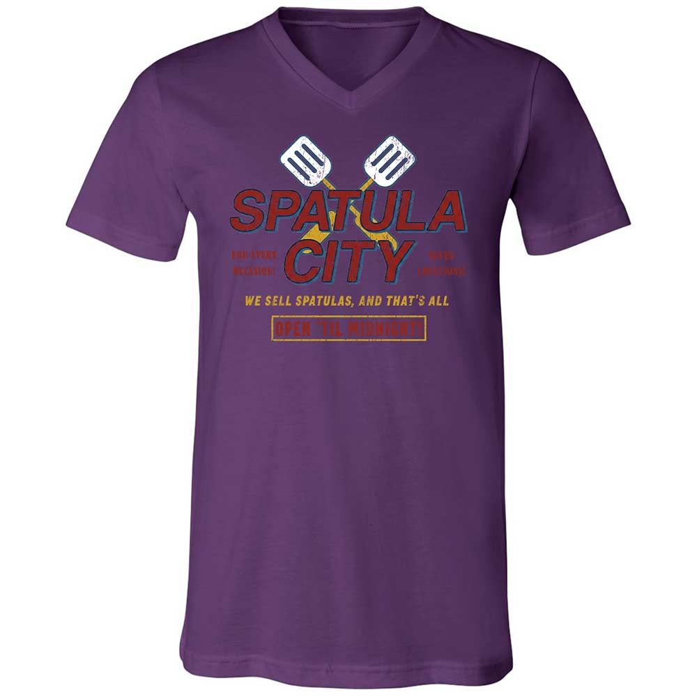 Unisex V-Neck T-Shirt - EFZ2QTJ9 - Team Purple - 10