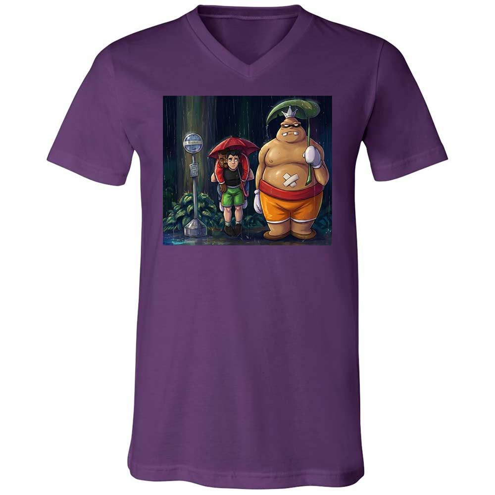 Unisex V-Neck T-Shirt - ZMMYEUBV - Team Purple - 10