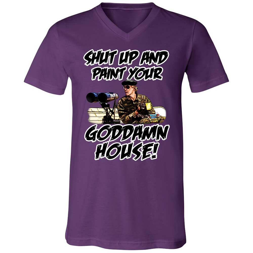 Unisex V-Neck T-Shirt - NLG8AXJN - Team Purple - 10
