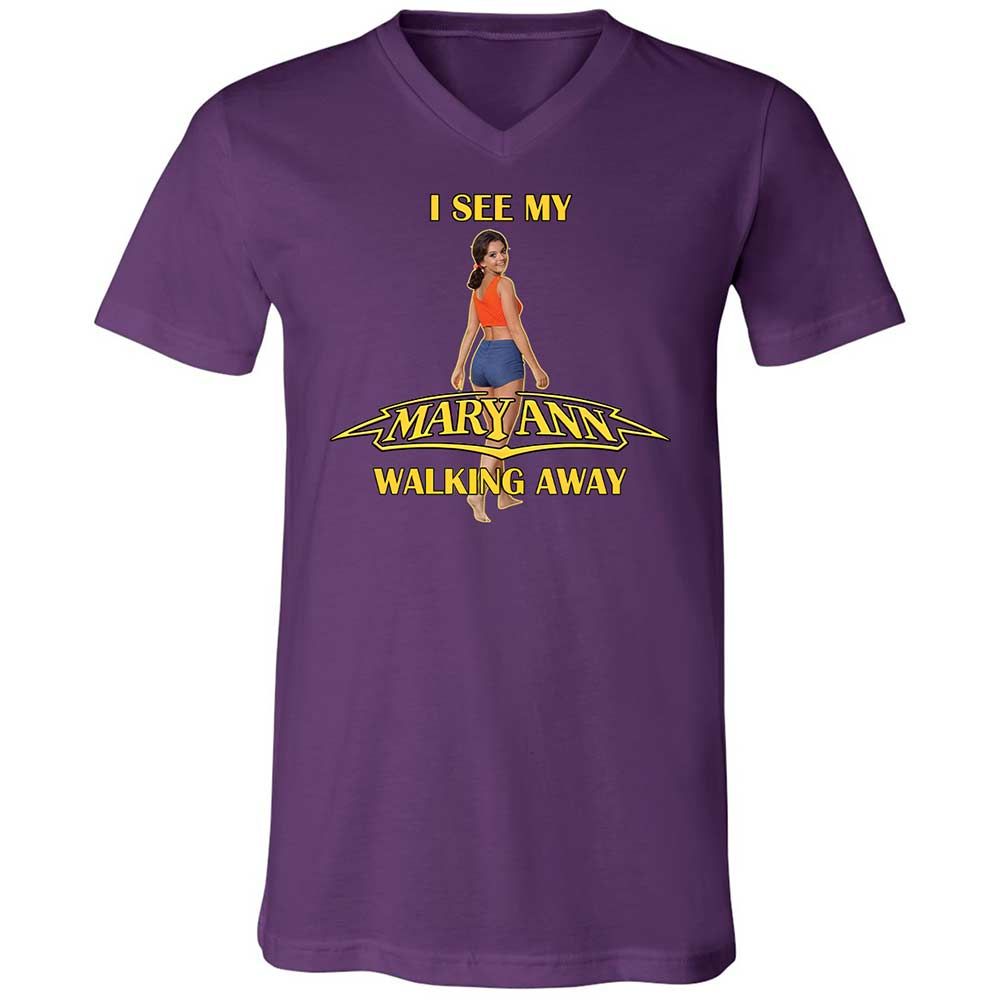 Unisex V-Neck T-Shirt - K8U6GMJ8 - Team Purple - 10