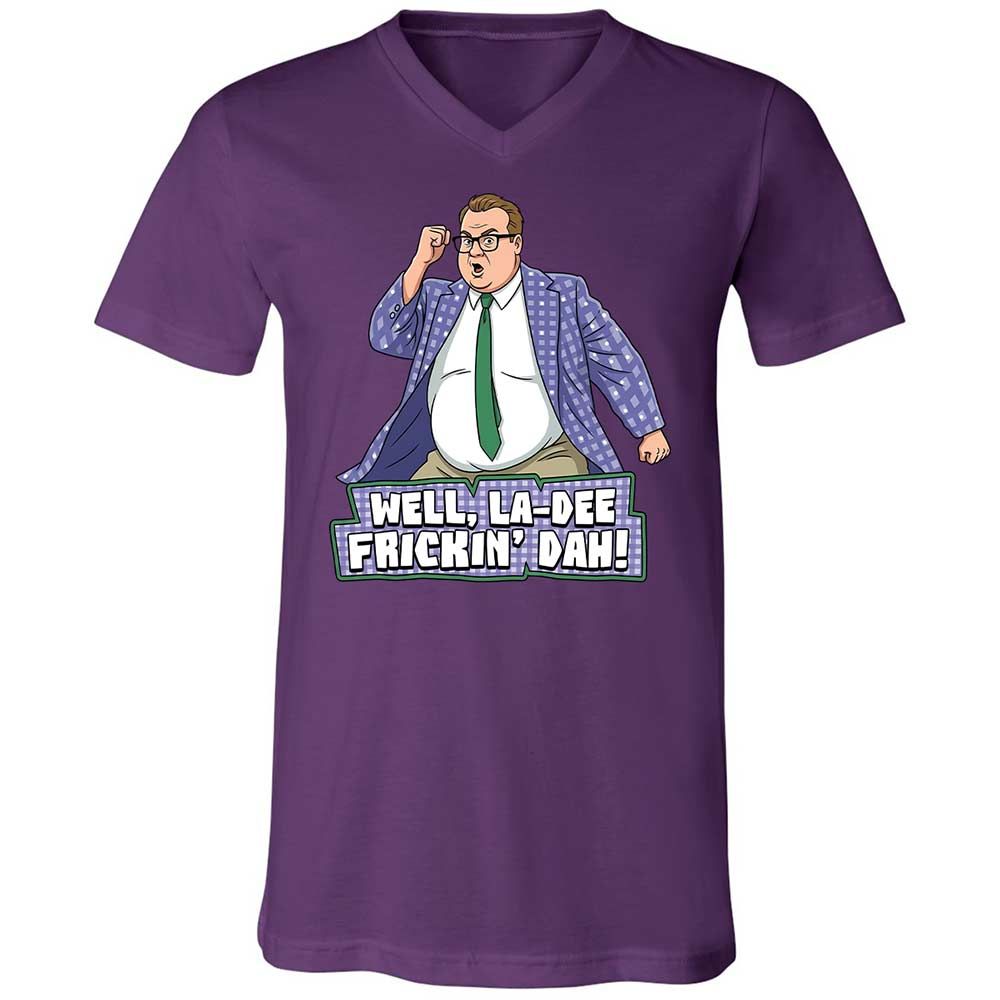 Unisex V-Neck T-Shirt - C4QNJ85R - Team Purple - 10