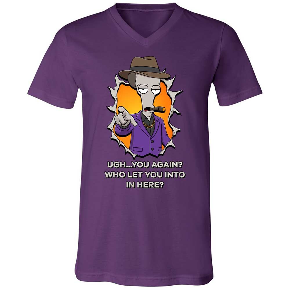 Unisex V-Neck T-Shirt - BXRKX8ND - Team Purple - 10