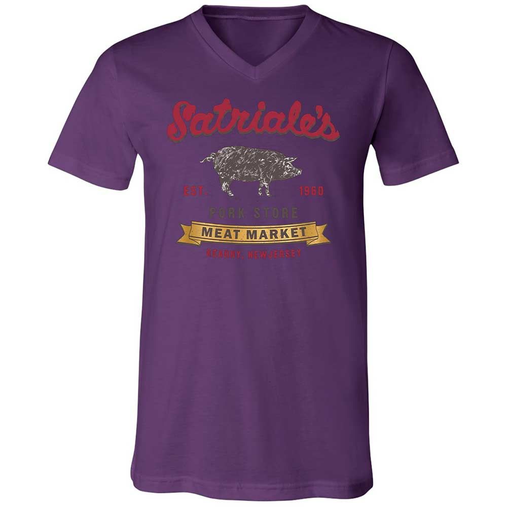 Unisex V-Neck T-Shirt - 9L4QG9VU - Team Purple - 10