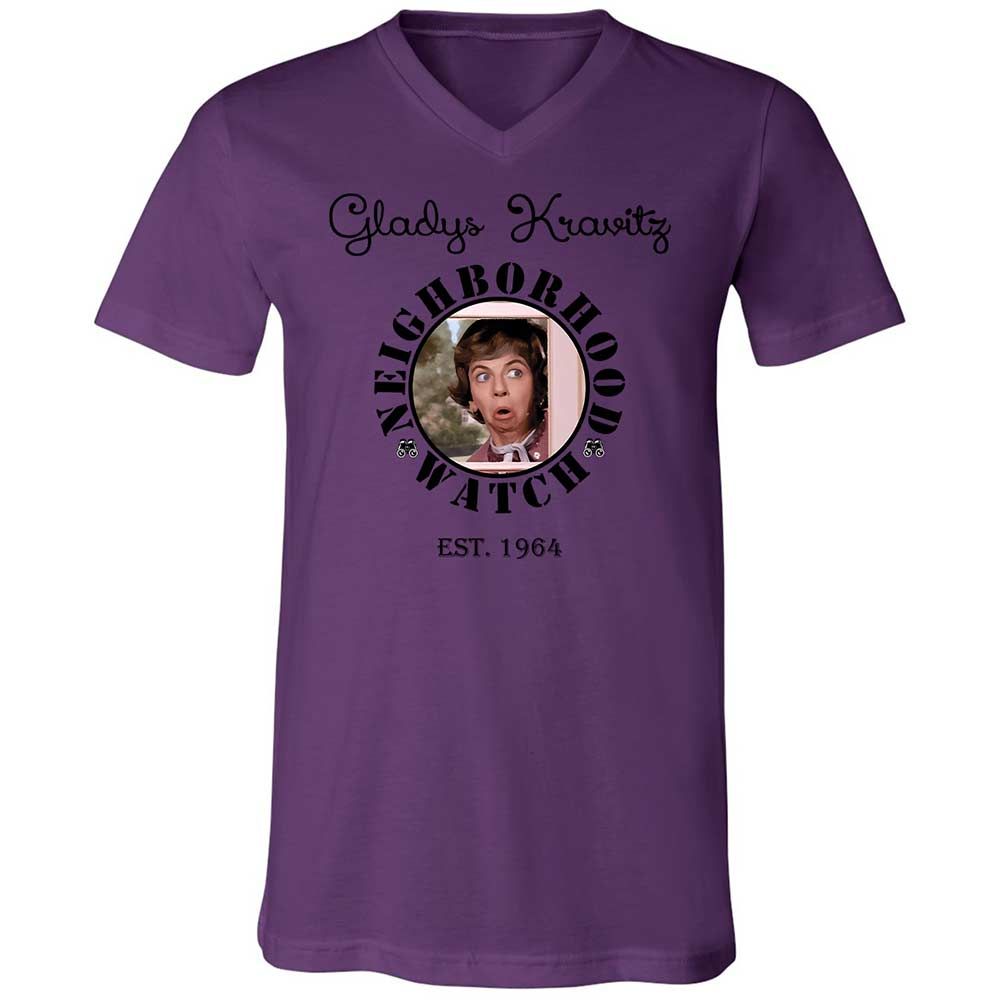 Unisex V-Neck T-Shirt - TAZQTQEM - Team Purple - 10