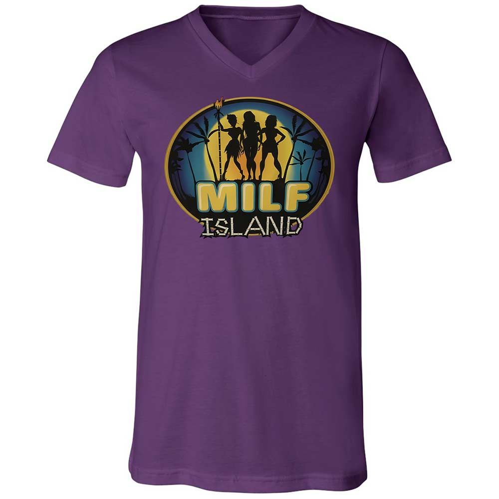Unisex V-Neck T-Shirt - UDYEMDHJ - Team Purple - 10