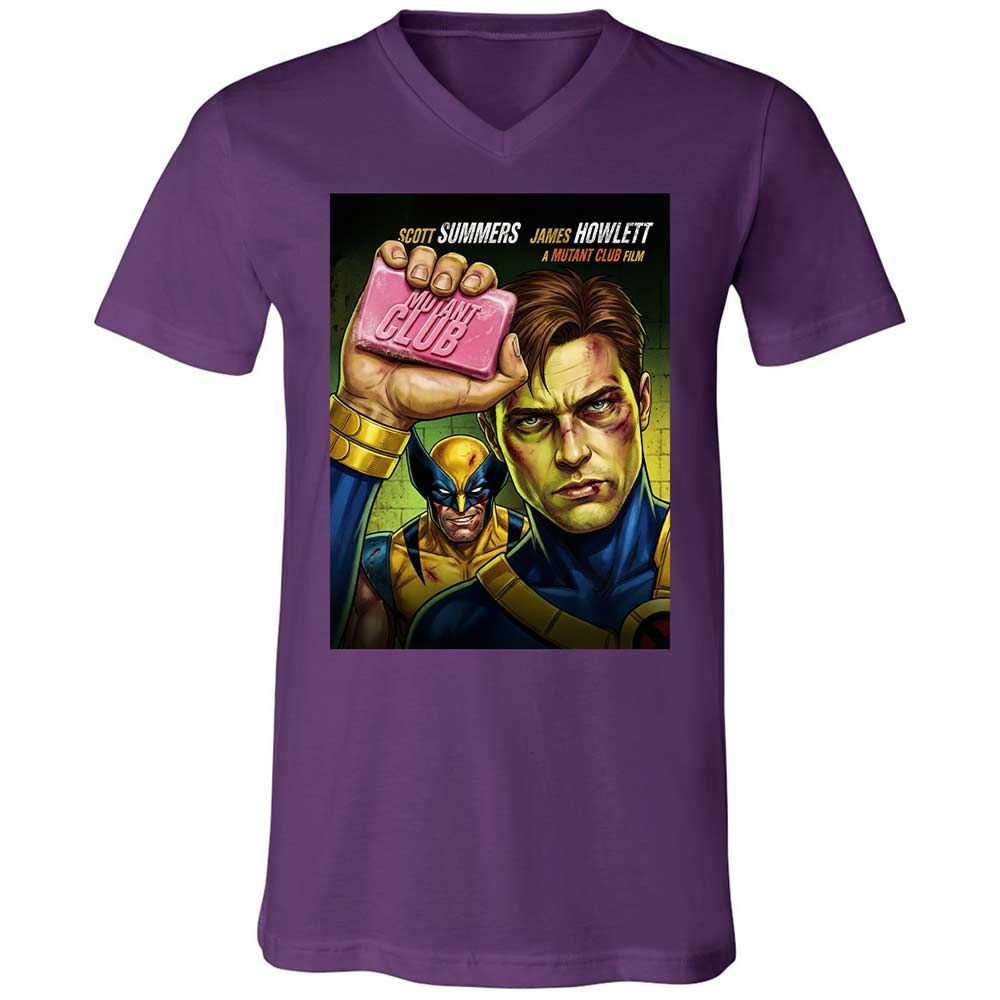 Unisex V-Neck T-Shirt - AUZQ2888 - Team Purple - 10