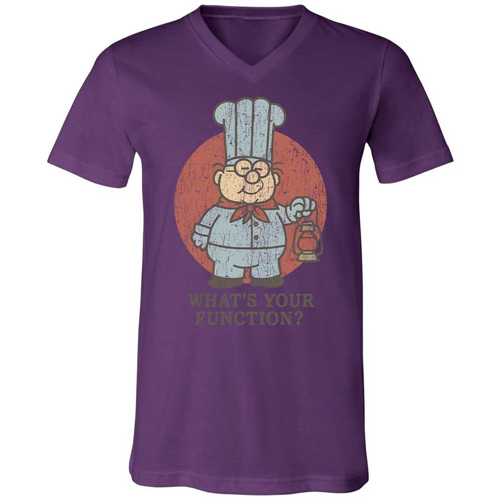 Unisex V-Neck T-Shirt - W4CU386R - Team Purple - 10