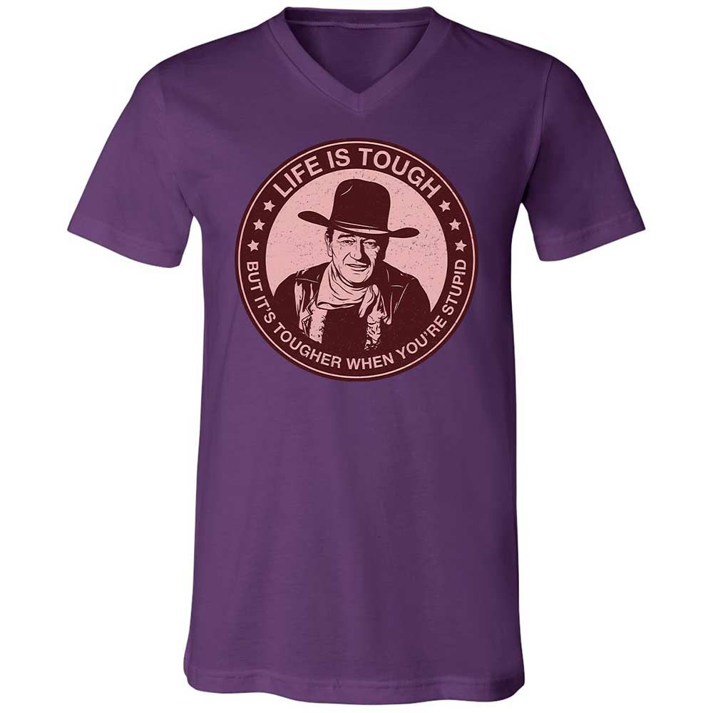 Unisex V-Neck T-Shirt - YRARH1BQ - Team Purple - 10