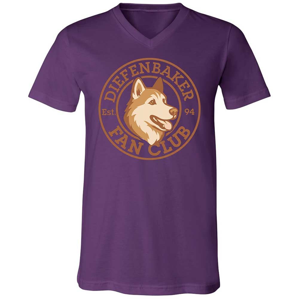 Unisex V-Neck T-Shirt - RFMCS77Z - Team Purple - 10