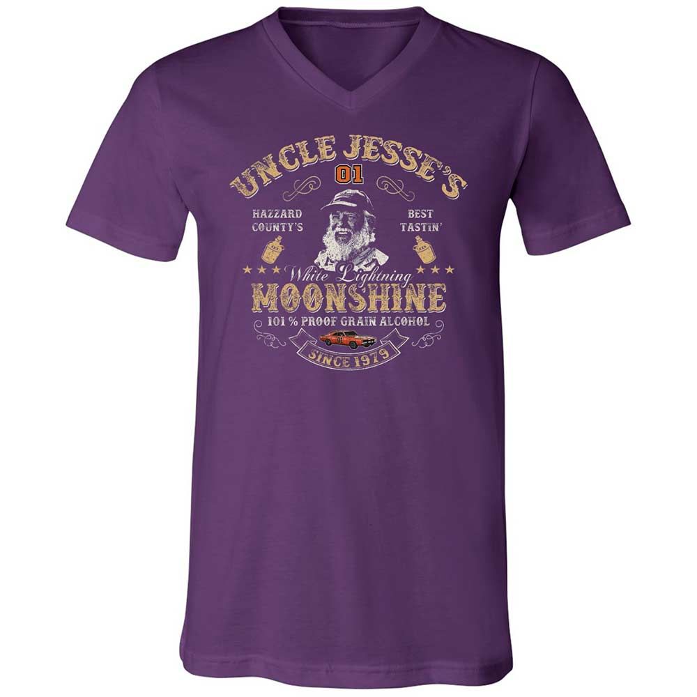 Unisex V-Neck T-Shirt - QD3D4XU5 - Team Purple - 10