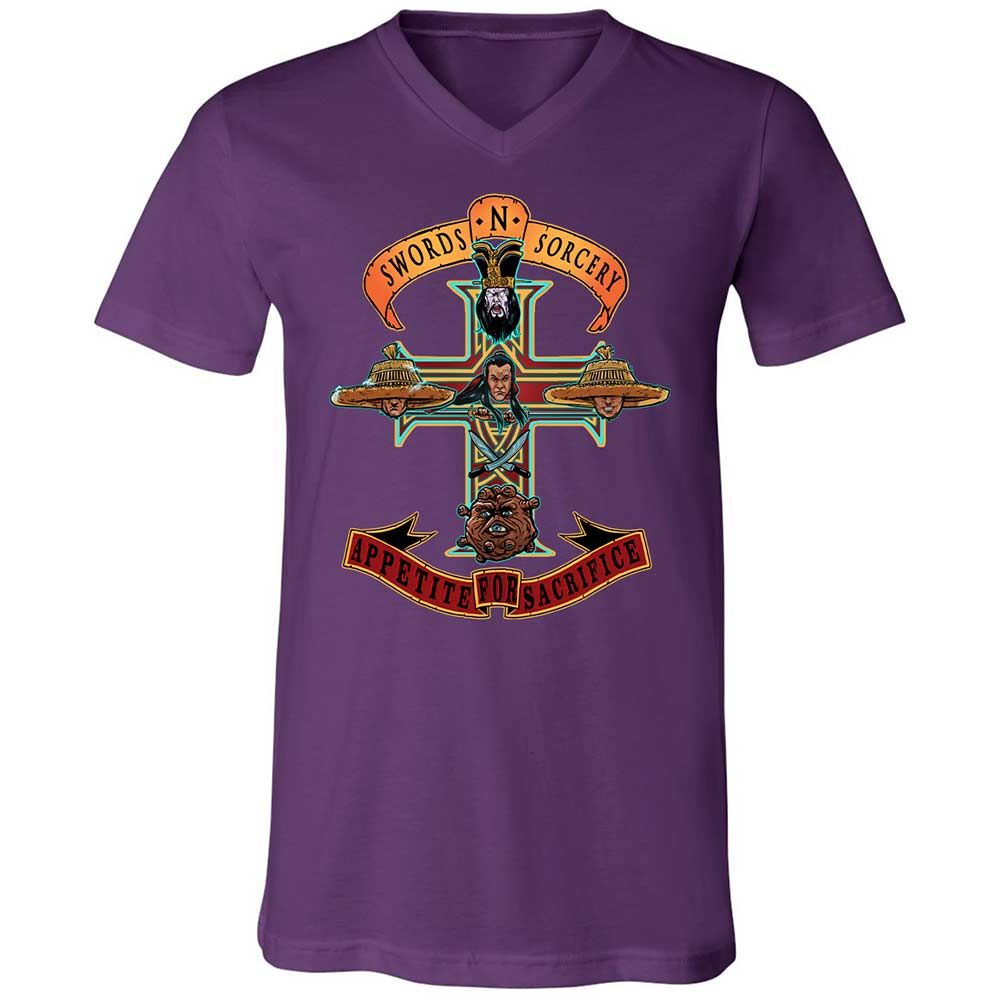 Unisex V-Neck T-Shirt - CNTNJ7CA - Team Purple - 10