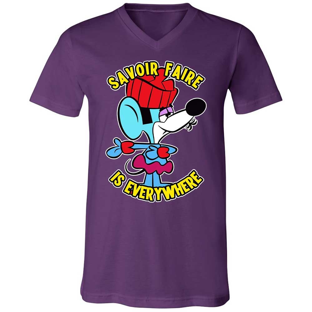 Unisex V-Neck T-Shirt - 75ZEHV4W - Team Purple - 10
