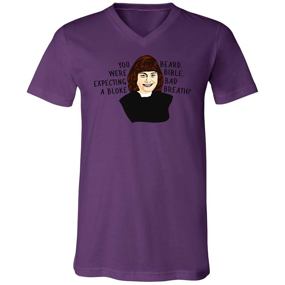 Unisex V-Neck T-Shirt - ZQ4ULL2D - Team Purple - 10