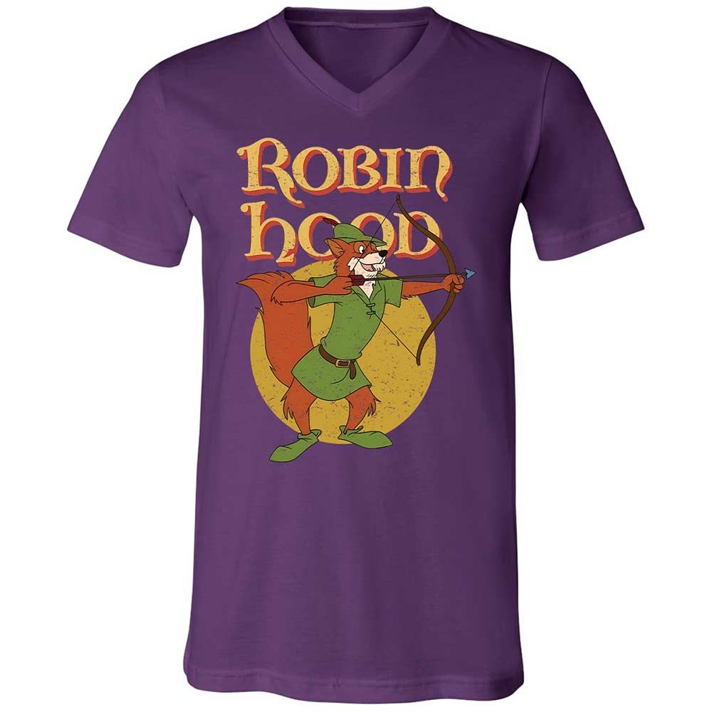 Unisex V-Neck T-Shirt - 74LK12LN - Team Purple - 10
