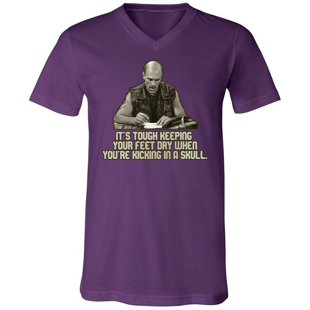 Unisex V-Neck T-Shirt - 5HPLX7QQ - Team Purple - 10